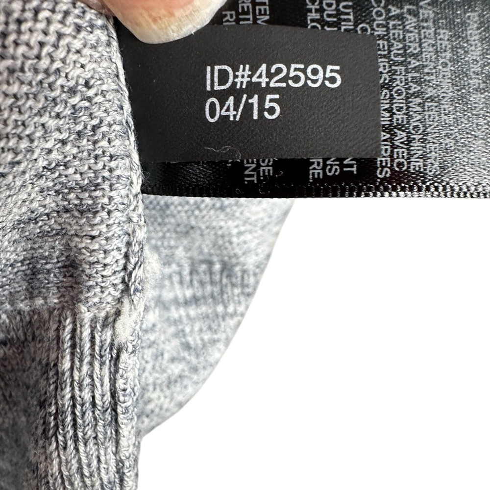 Express V-Neck Sweater Men's XXL Gray Marled Knit Minimal Preppy Workwear Modern - Picture 7 of 12
